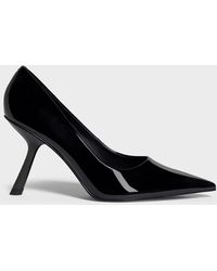 Charles & Keith - Patent Slant-heel Pointed-toe Pumps - Lyst