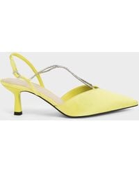 Charles & Keith - Recycled Polyester Gem-strap Slingback Pumps - Lyst