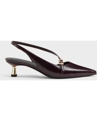 Charles & Keith - Asymmetric D'Orsay Slingback Pumps - Lyst