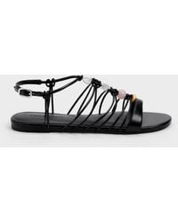 Charles & Keith - Georgie Bead Strappy Sandals - Lyst
