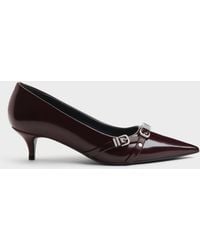 Charles & Keith - Aira Buckled-Strap Kitten Heels - Lyst