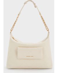 Charles & Keith - Duo Quilted Front-Pocket Hobo Bag - Lyst