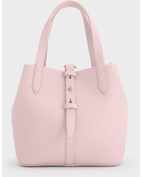 Charles & Keith - Beryl Belted Bucket Bag - Lyst