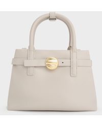 Charles & Keith - Mini Behn Belted Tote Bag - Lyst