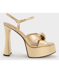Charles & Keith - Jayce Leather Platform Sandals - Lyst