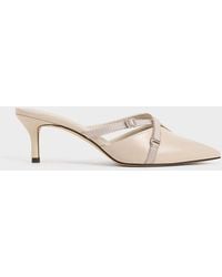 Charles & Keith - Grosgrain-strap Pointed-toe Mules - Lyst