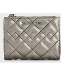 Charles & Keith - Duo Metallic Quilted Small Wallet - Lyst
