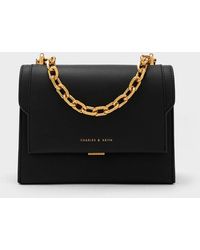 Charles & Keith - Front Flap Chain Handle Crossbody Bag - Lyst