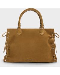 Charles & Keith - Large Nylah Grommet Lace-Up Tote Bag - Lyst