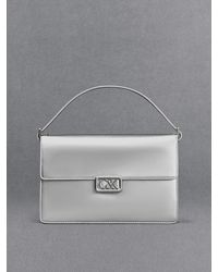 Charles & Keith - Metallic Leather Shoulder Bag - Lyst
