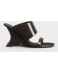 Charles & Keith - Double-Strap Wedge Mules - Lyst