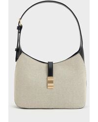 Charles & Keith - Wisteria Canvas Belted Shoulder Bag - Lyst