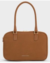 Charles & Keith - Sianna Textured Bowling Bag - Lyst