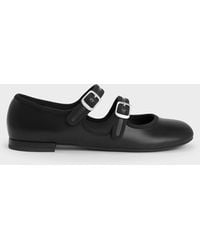 Charles & Keith - Double-Strap Mary Jane Flats - Lyst