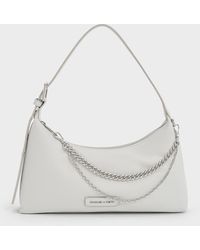 Charles & Keith - Nylon Chain-Link Trapeze Shoulder Bag - Lyst
