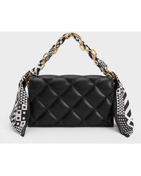 Charles & Keith - Alcott Scarf Handle Quilted Clutch - Lyst