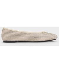 Charles & Keith - Satin Crystal-Pearl Bow Ballet Flats - Lyst