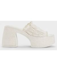 Charles & Keith - Nuala Ruched Platform Mules - Lyst