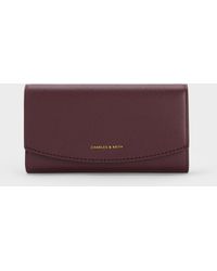 Charles & Keith - Briony Curved Flap Long Wallet - Lyst