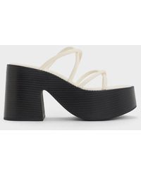 Charles & Keith - Strappy Crossover Platform Mules - Lyst