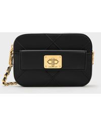 Charles & Keith - Eleni Quilted Zip Crossbody Bag - Lyst