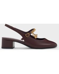 Charles & Keith - Double-Chain Charm Mary Jane Slingback Pumps - Lyst