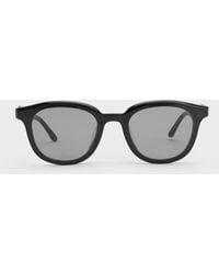 Charles & Keith - Roux Crystal Square Sunglasses - Lyst