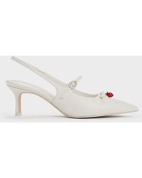 Charles & Keith - Sonali Strawberry Bow Slingback Pumps - Lyst