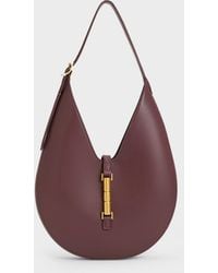 Charles & Keith - Cesia Metallic-Accent Hobo Bag - Lyst