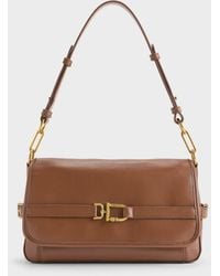 Charles & Keith - Gwynne Metallic-buckle Belted Shoulder Bag - Lyst