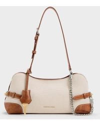 Charles & Keith - Delfina Canvas Chain Side-belt Shoulder Bag - Lyst