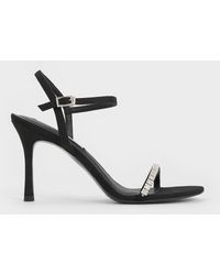 Charles & Keith - Ambrosia Textured Gem-embellished Ankle-strap Pumps - Lyst
