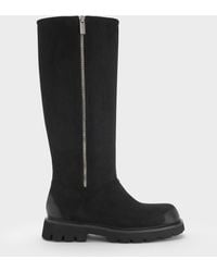 Charles & Keith - Rosamond Faux Suede Knee-High Boots - Lyst
