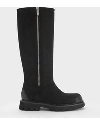 Charles & Keith - Rosamond Faux Suede Knee-High Boots - Lyst