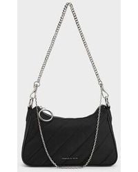 Charles & Keith - Philomena Nylon Puffy Chain-strap Crossbody Bag - Lyst