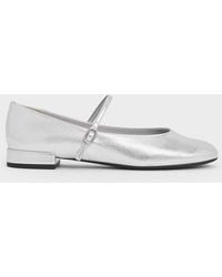 Charles & Keith - Gertrude Metallic Mary Janes - Lyst