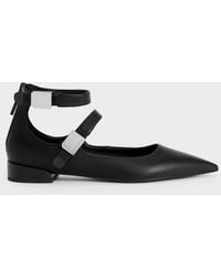 Charles & Keith - Robbie Pointed-toe Mary Jane Flats - Lyst