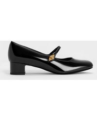 Charles & Keith - Metallic Accent Mary Jane Pumps - Lyst