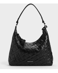 Charles & Keith - Ivette Woven Tassel Hobo Bag - Lyst