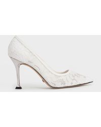 charles and keith lace heels