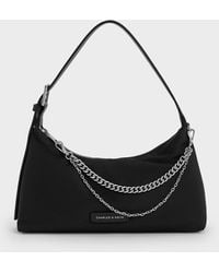 Charles & Keith - Nylon Chain-Link Trapeze Shoulder Bag - Lyst