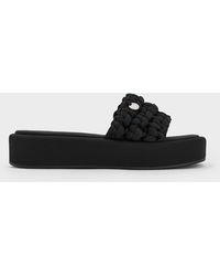 Charles & Keith - Woven Flatform Sandals - Lyst