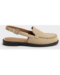 Charles & Keith - Gale Faux Suede Slingback Loafers - Lyst