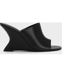 Charles & Keith - Wide-Strap Sculptural-Heel Wedges - Lyst