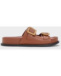 Charles & Keith - Woven-buckle Double-strap Sandals - Lyst