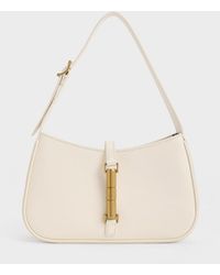 Charles & Keith - Cesia Metallic-Accent Shoulder Bag - Lyst