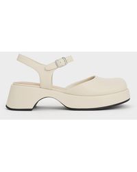 Charles & Keith - Nerina Ankle-strap Platform Flats - Lyst