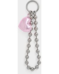 Charles & Keith - Metallic Heart Beaded Charm - Lyst