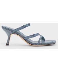 Charles & Keith - Denim Lace-strap Thong Sandals - Lyst