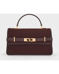Charles & Keith - Arlet Recycled Suede Belted Top Handle Bag - Lyst